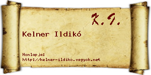 Kelner Ildikó névjegykártya